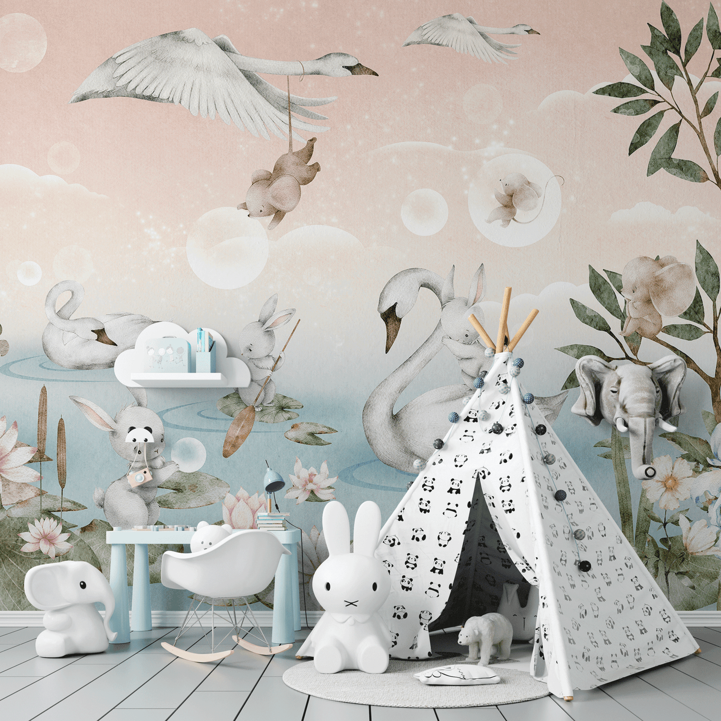 Swan lake-Behang