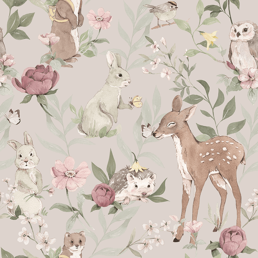 Woodland -Girls-Gray-Behang