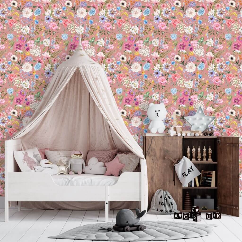 Beige Bloom - 2 rollen- Behang