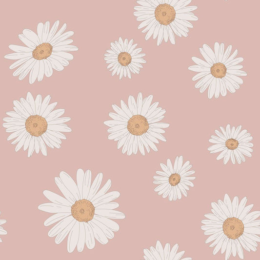 'Tuscan Daisies ' Pink Behang