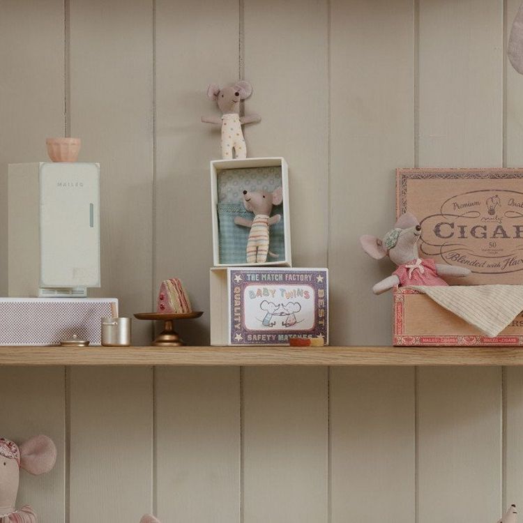Maileg- Twins baby mice in matchbox