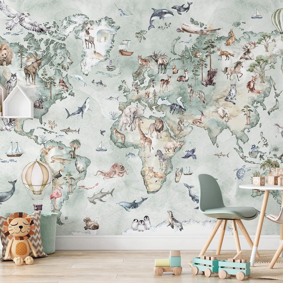 Carte du monde - Mint-Wallpaper