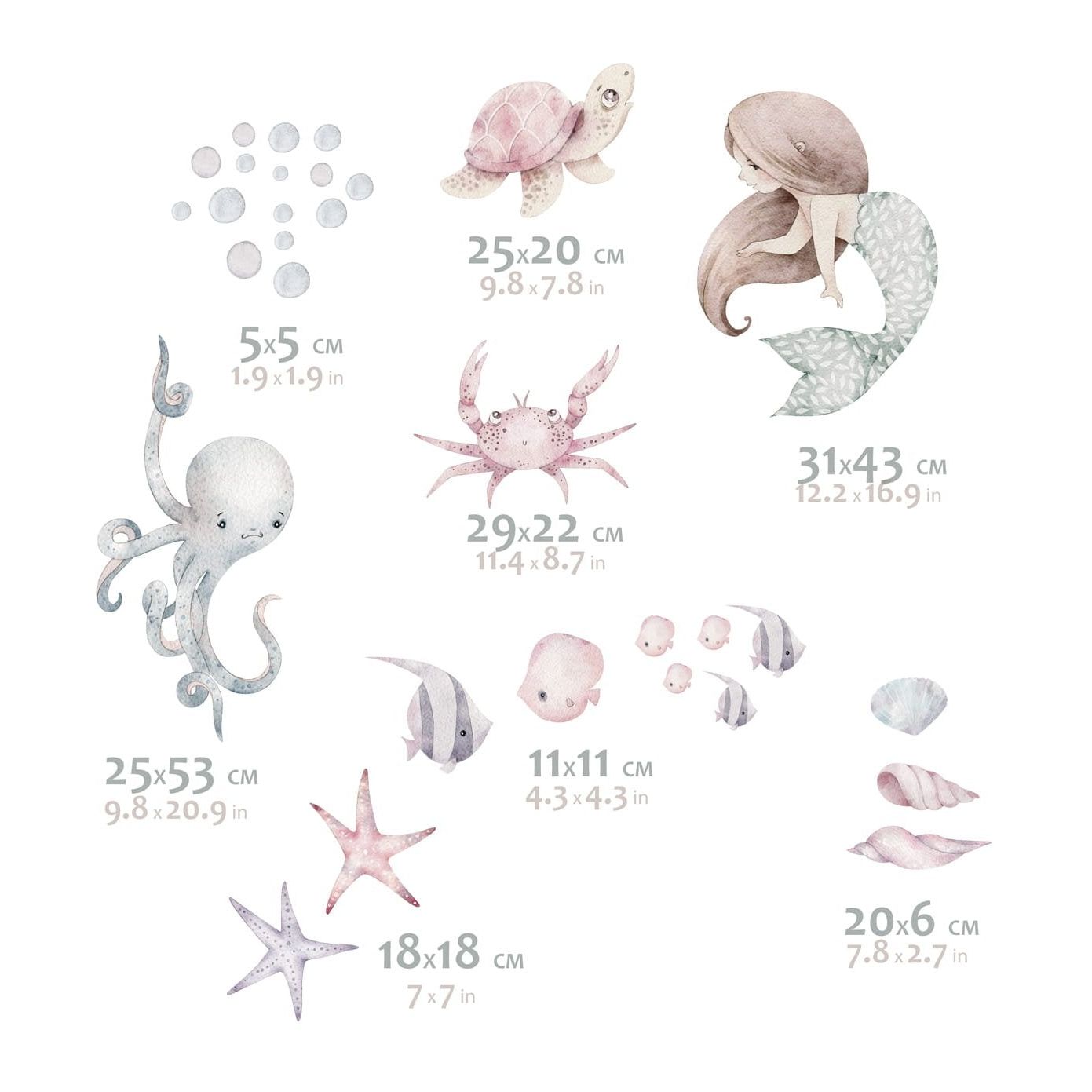 Mermaids - Wandsticker