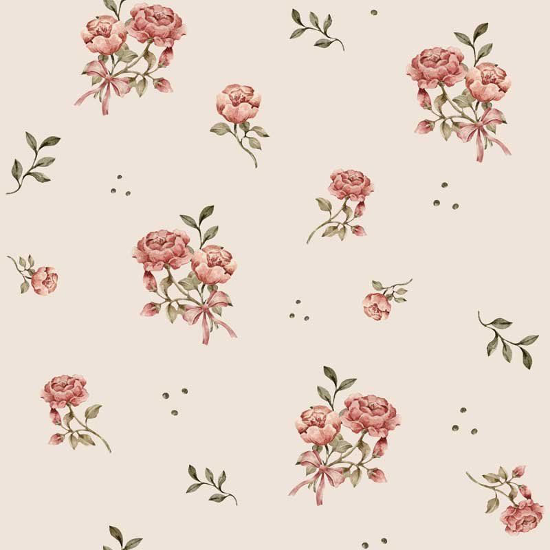 'Old english flowers ' Behang