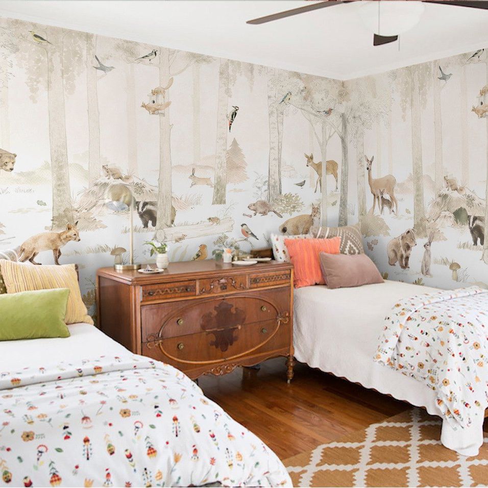Wood Family -Beige- Behang