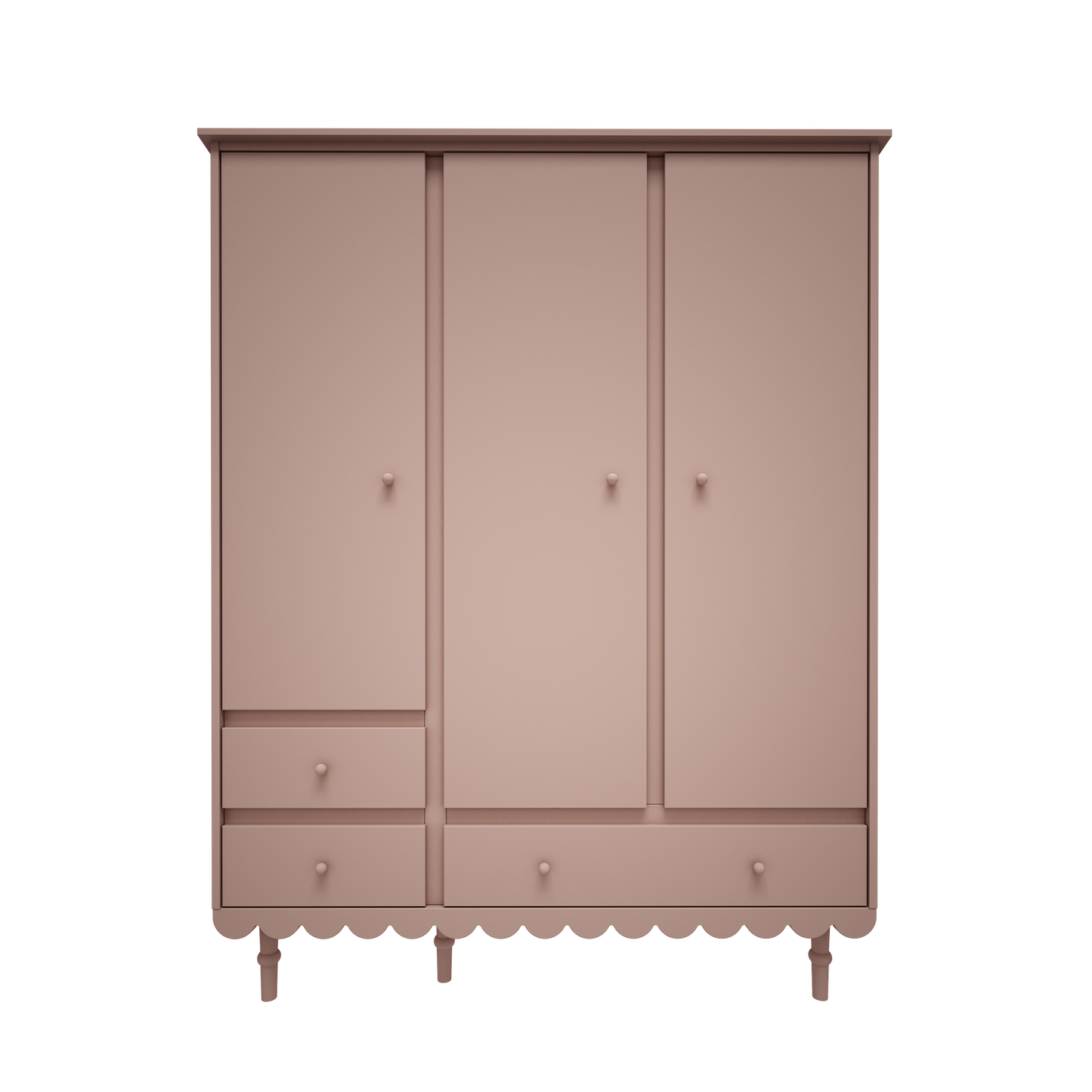 Armoire 3 portes 'Babushka' - Rose