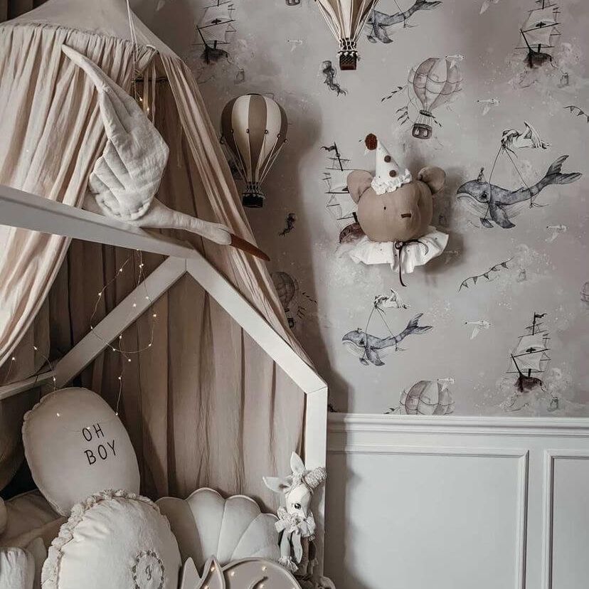 Circus behang kinderkamer