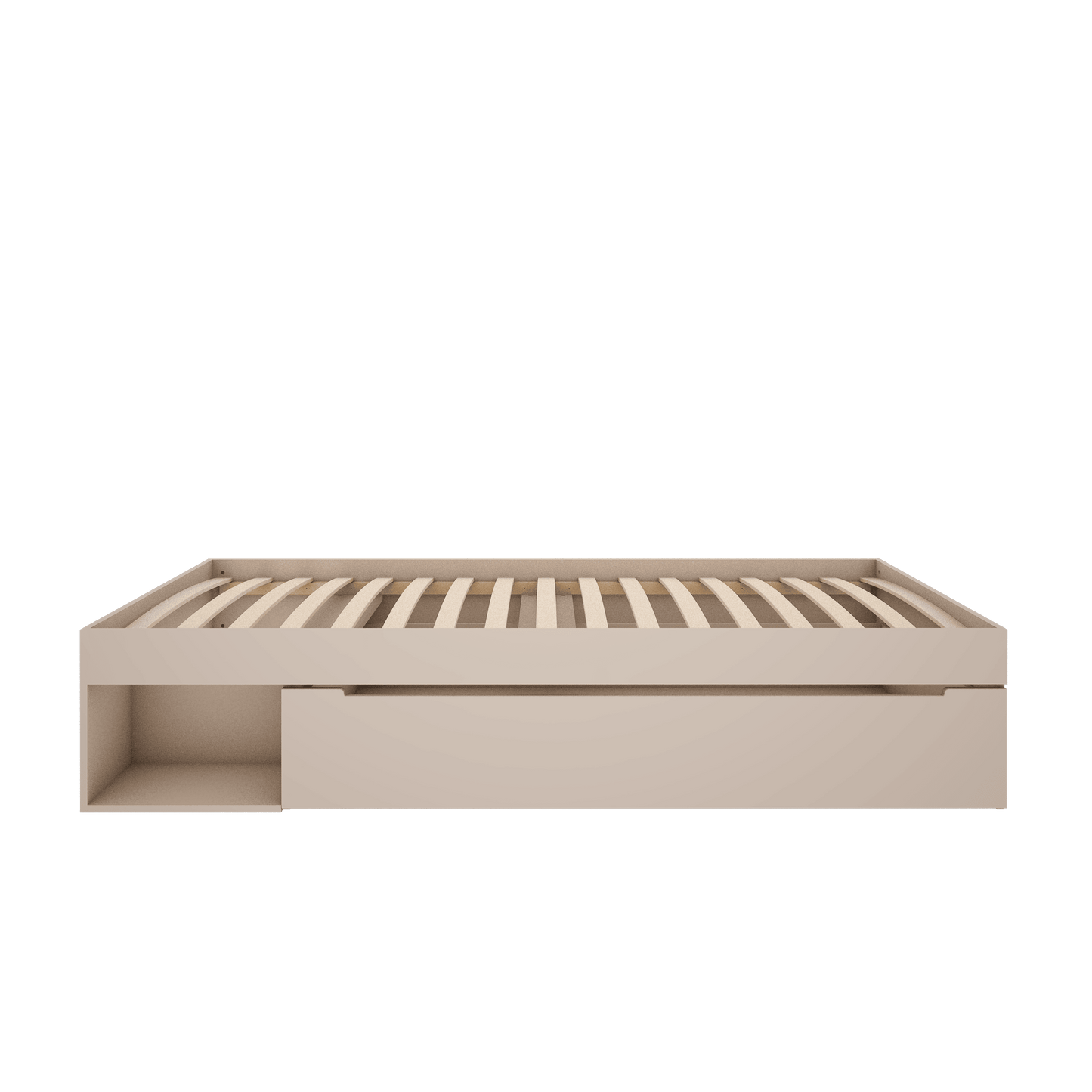 Bed BEZA 90 x 200 met lade in zandbeige