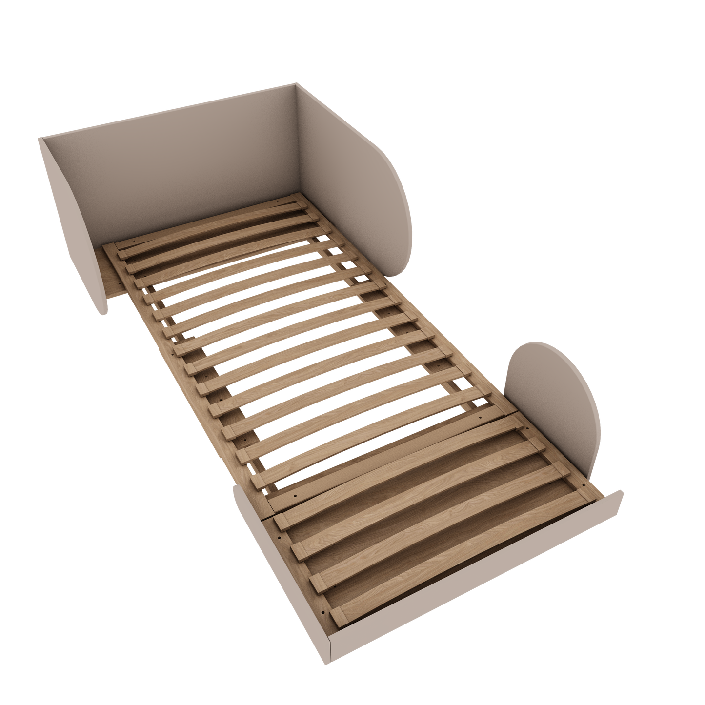 Meegroei bed Bloom 90 X 160 TOT 200 CM- Cashmere
