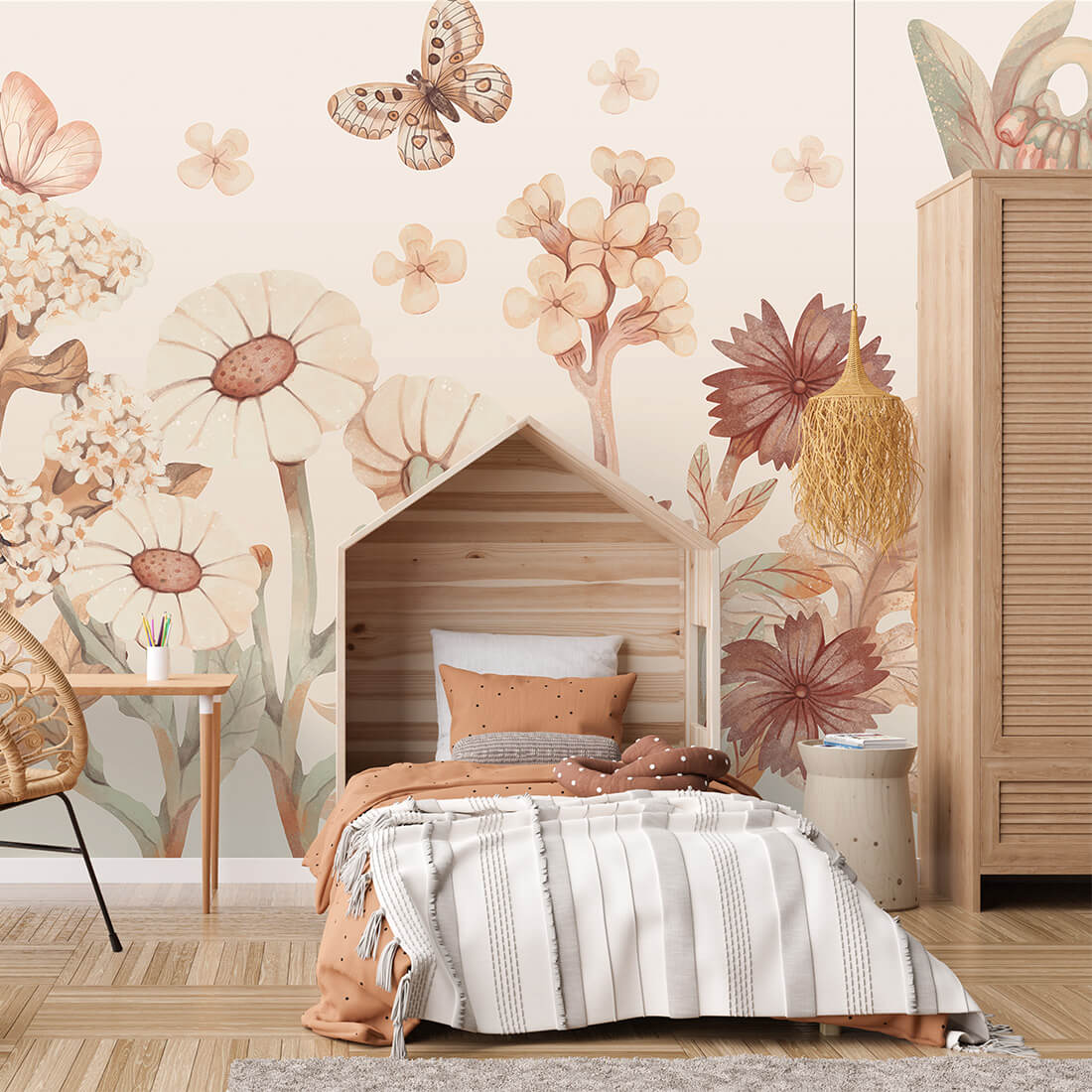 Flowers Boho -Large-Behang