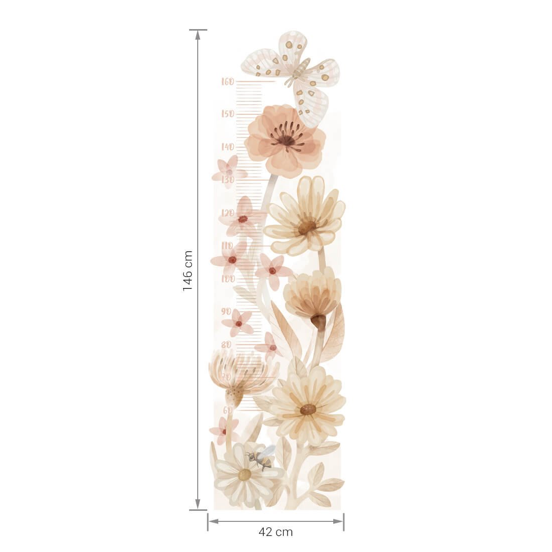 Groeimeter Meadow wandsticker