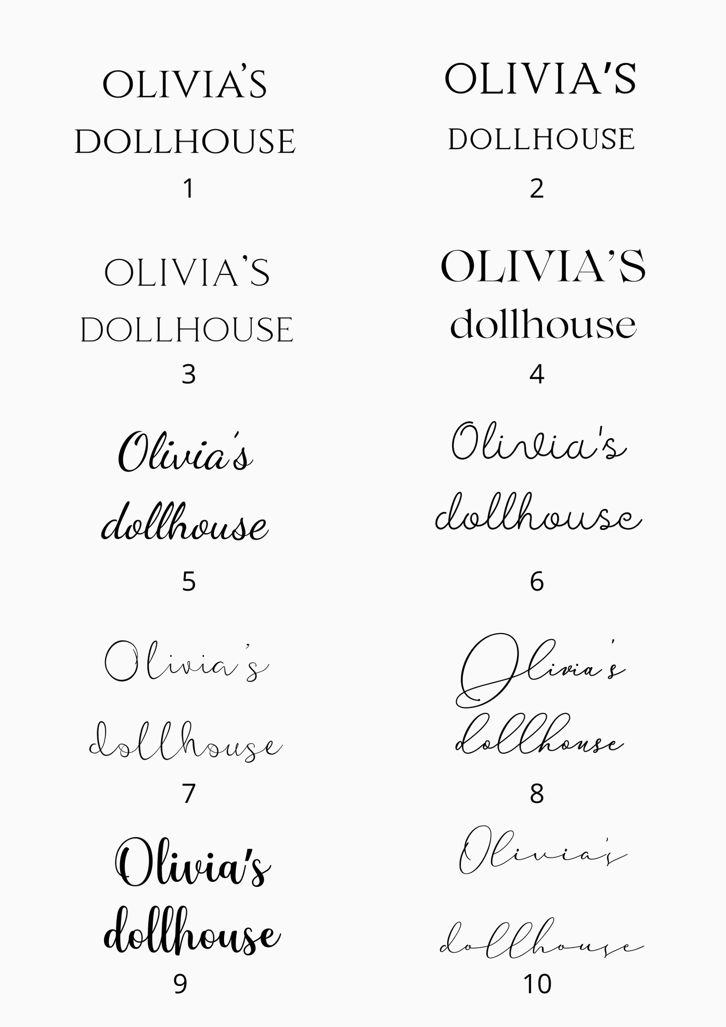 Customize Camille dollhouse