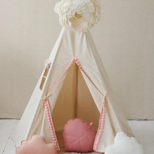 Tipi Tent 'Pink Pompom '