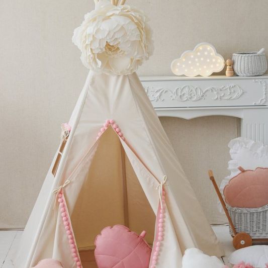 Tipi Tent 'Pink Pompom '