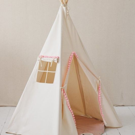 Tipi Tent 'Pink Pompom '
