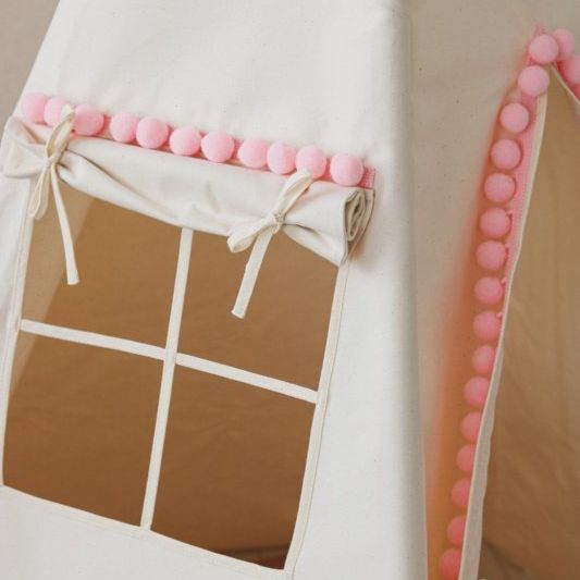 Tipi Tent 'Pink Pompom '