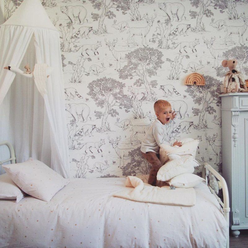 Animals White ' Behang