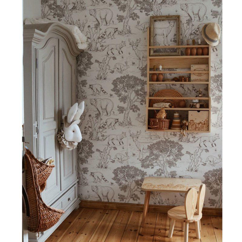 Animals White ' Behang