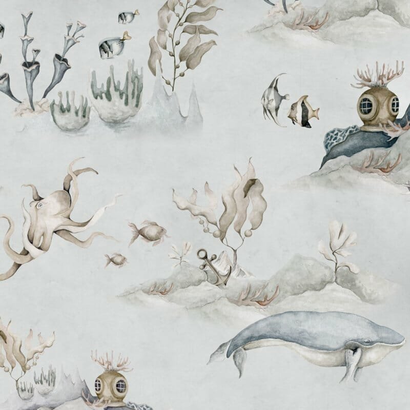 Underwater World Grey wallpaper