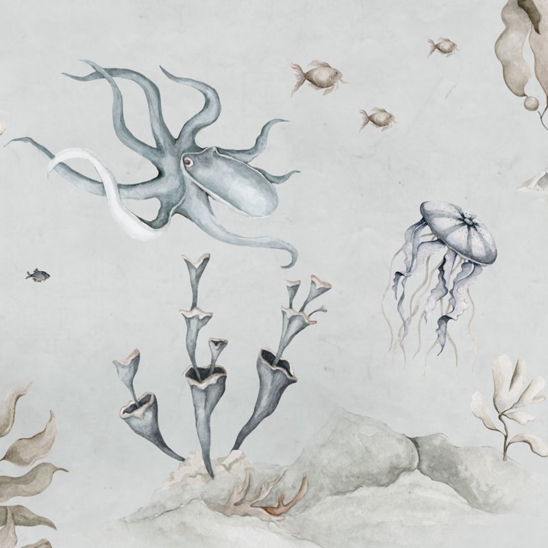 Underwater World Grey wallpaper