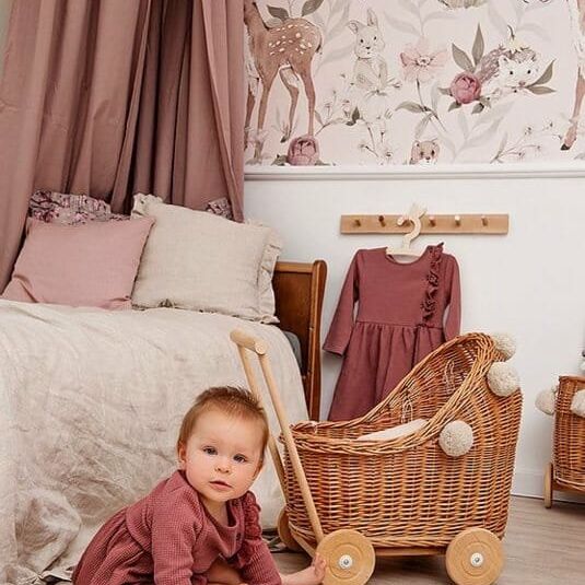 Woodland -Roze-Behang