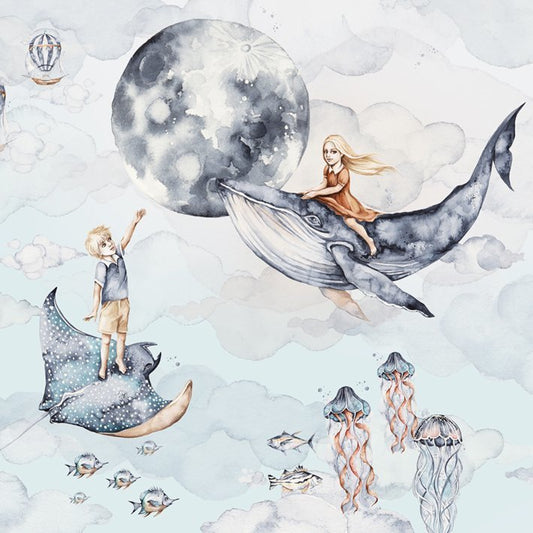 Ocean Deep- -Girl & Boy Behang