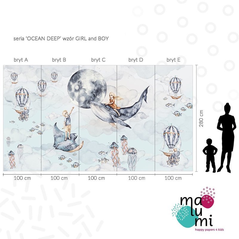 Ocean Deep- -Girl & Boy Behang