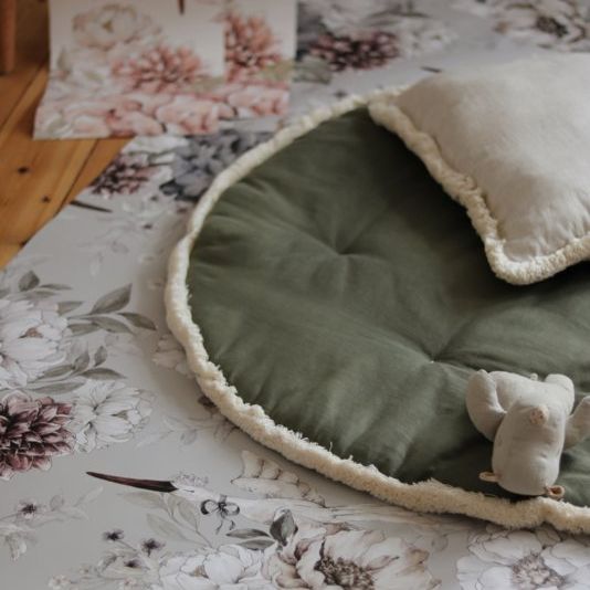 " Cozy & Soft" Sierkussen Green & Beige - Tweezijdig - Unisex