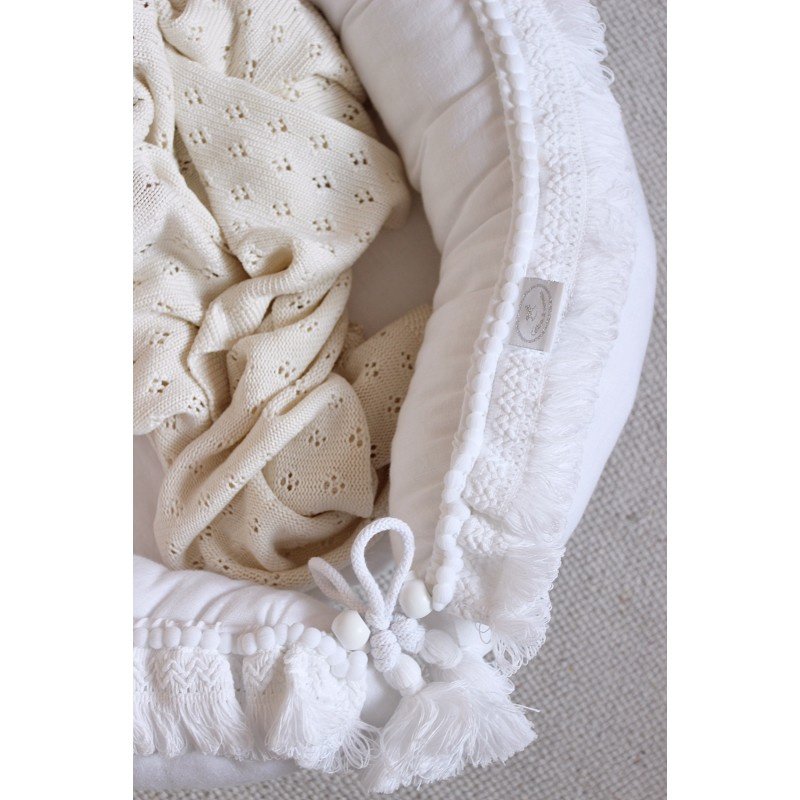 Cotton & Sweets Boho babynest- White