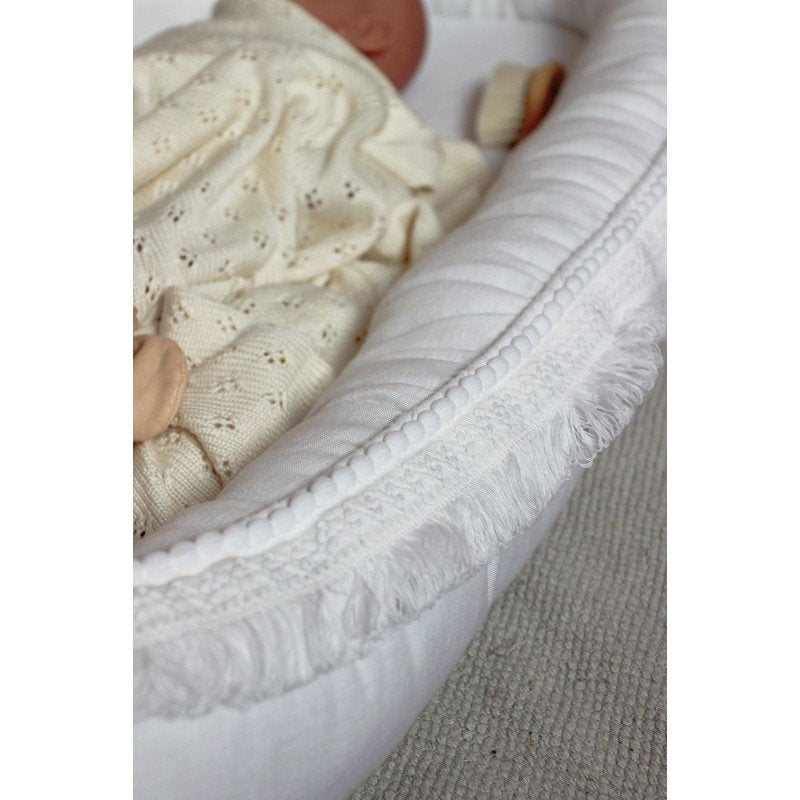 Cotton & Sweets Boho babynest- White