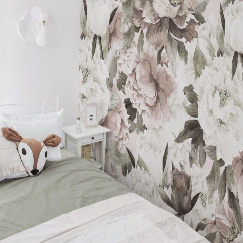 White And Pink Peonies Max ' Behang