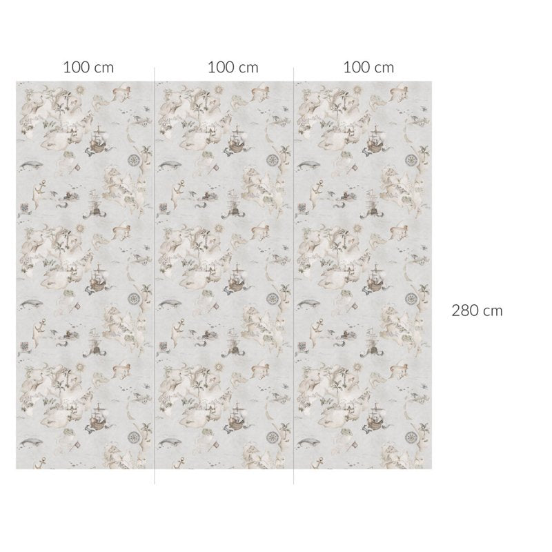 Map Stories From The Sea Color ' Behang