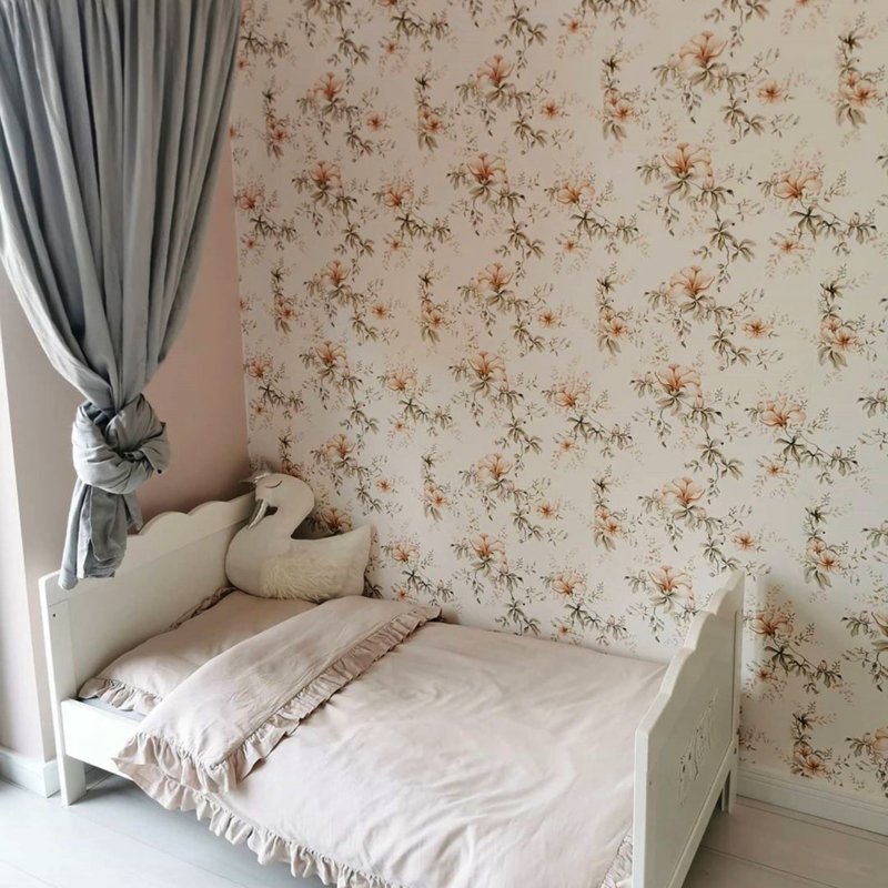 Flowers Of Wilderness White ' Behang