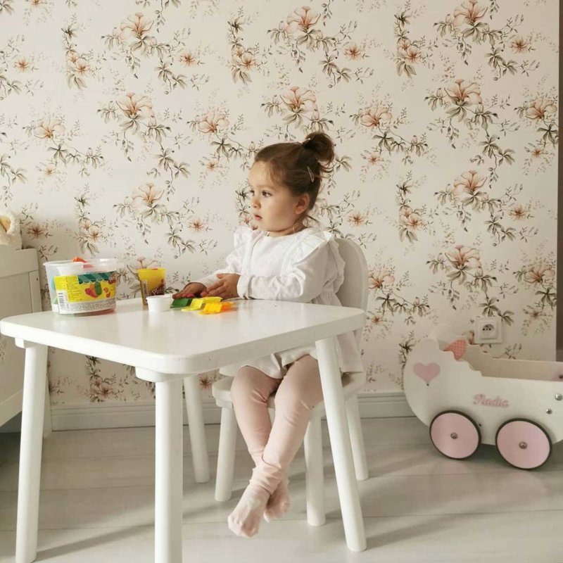 Flowers Of Wilderness White  ' Behang