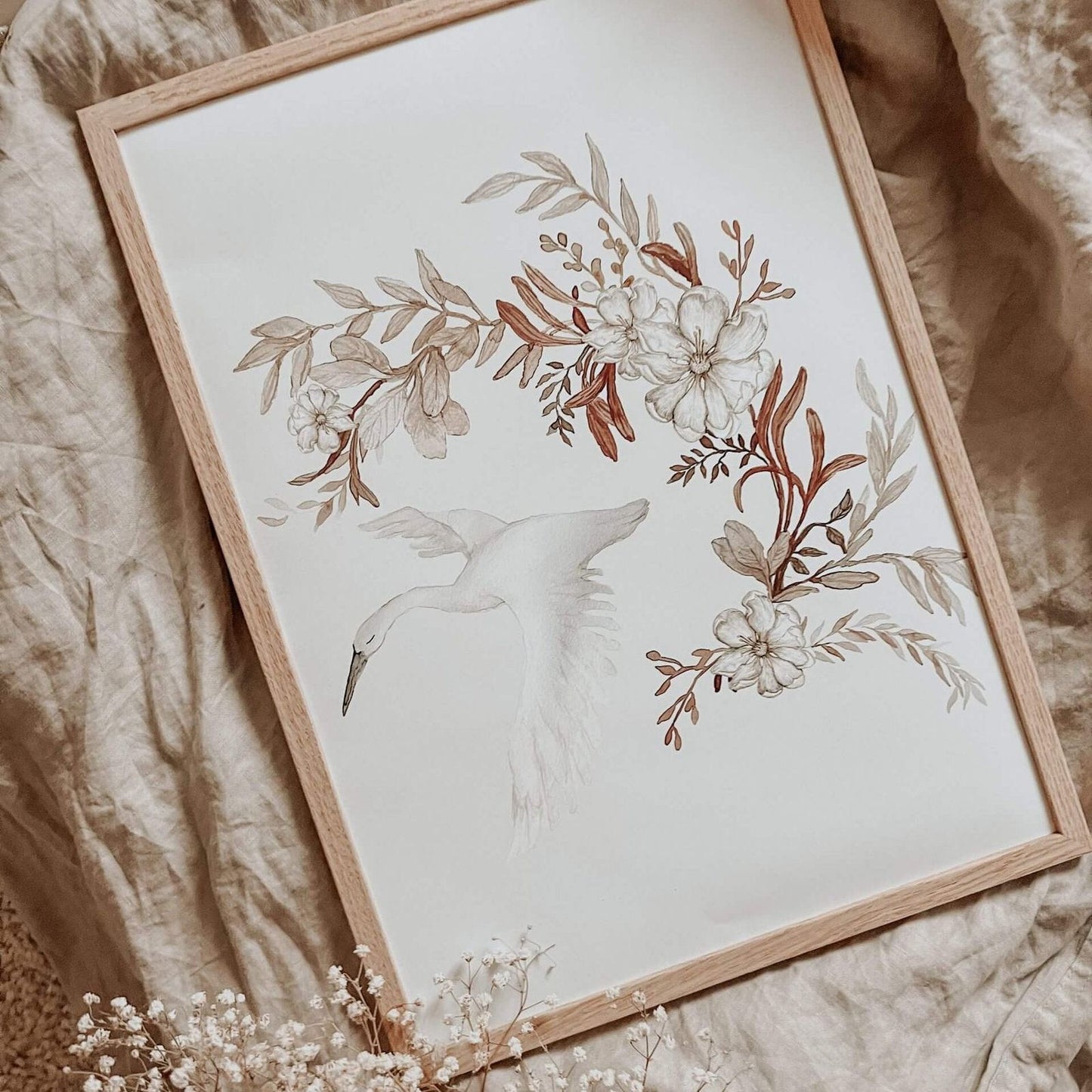 Poster-Cream "Swan"