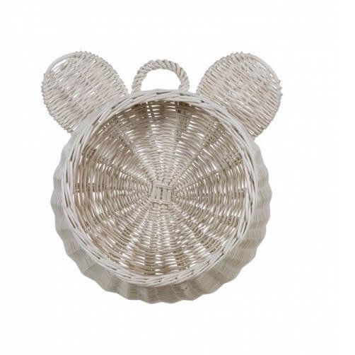 Panier de rangement en rotin Ours - Blanc cassé