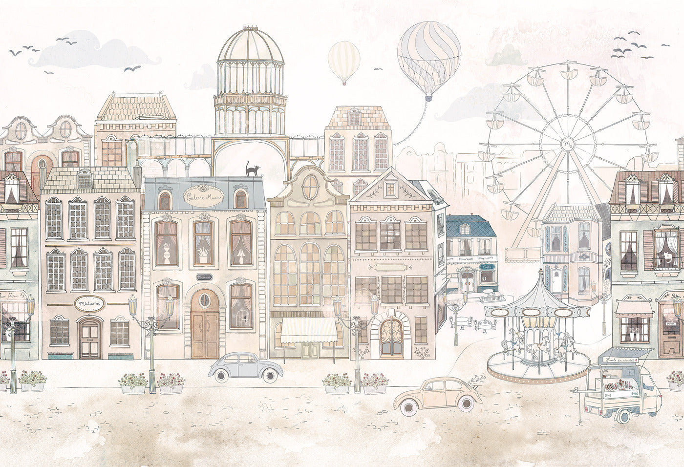 Le petit Paris-Beige-Behang