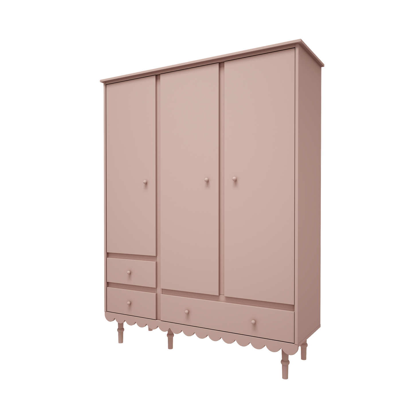 Armoire 3 portes 'Babushka' - Rose