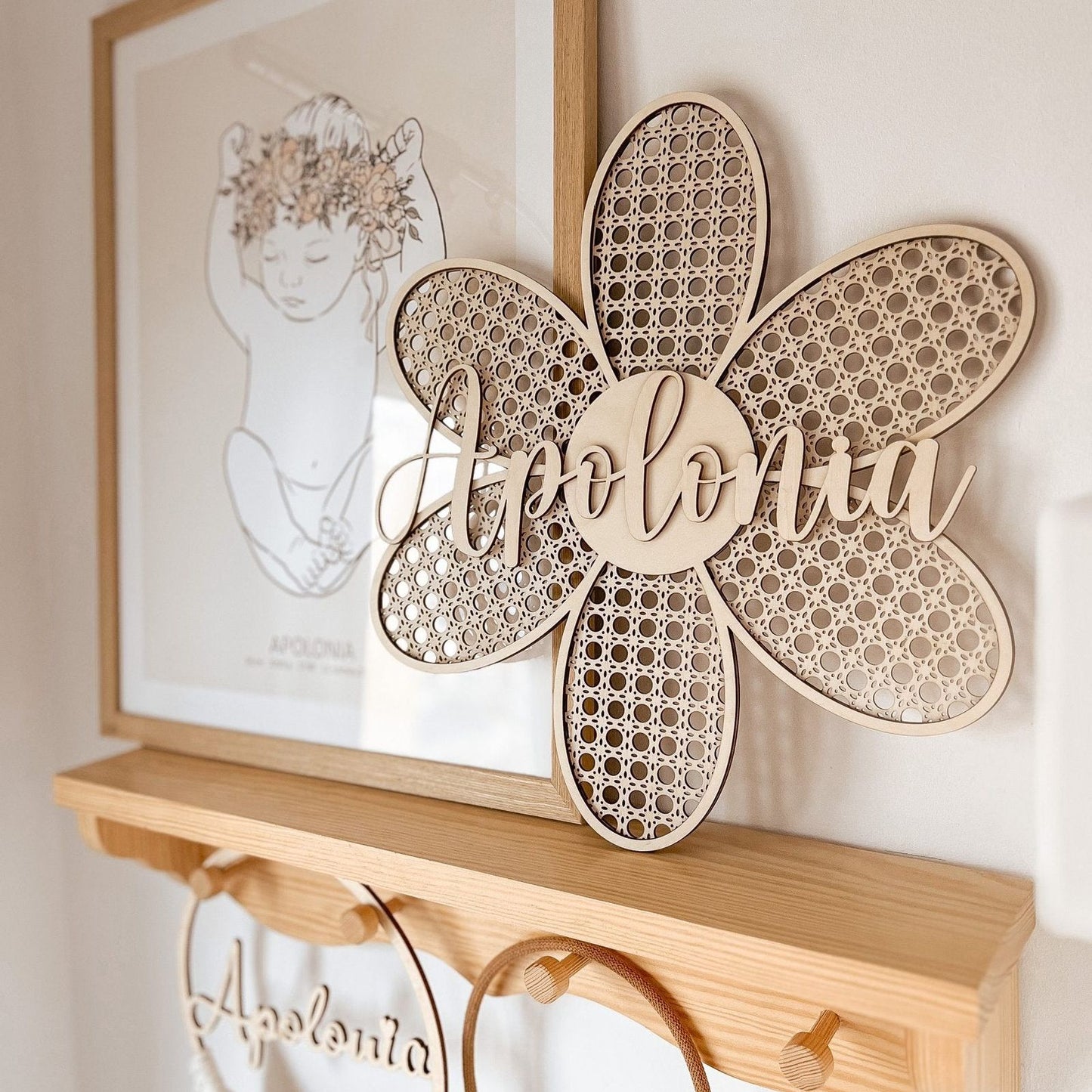 Naam wandbloem- Large -Customize!