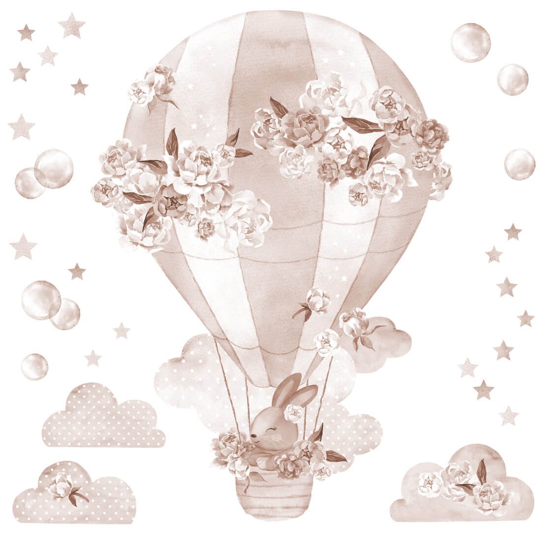 Hot Air balloon- Boho Wandsticker