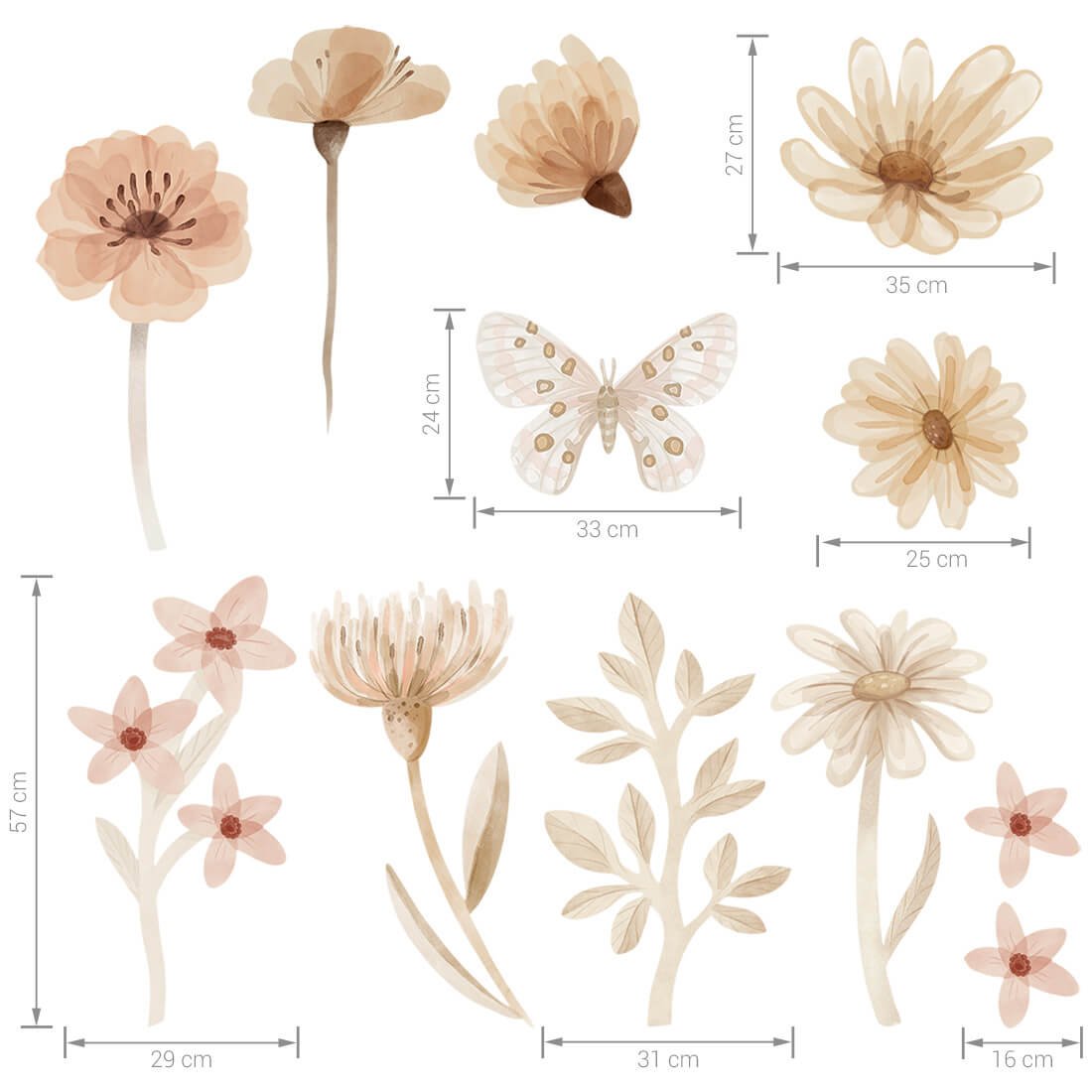 Meadow set I Wandsticker