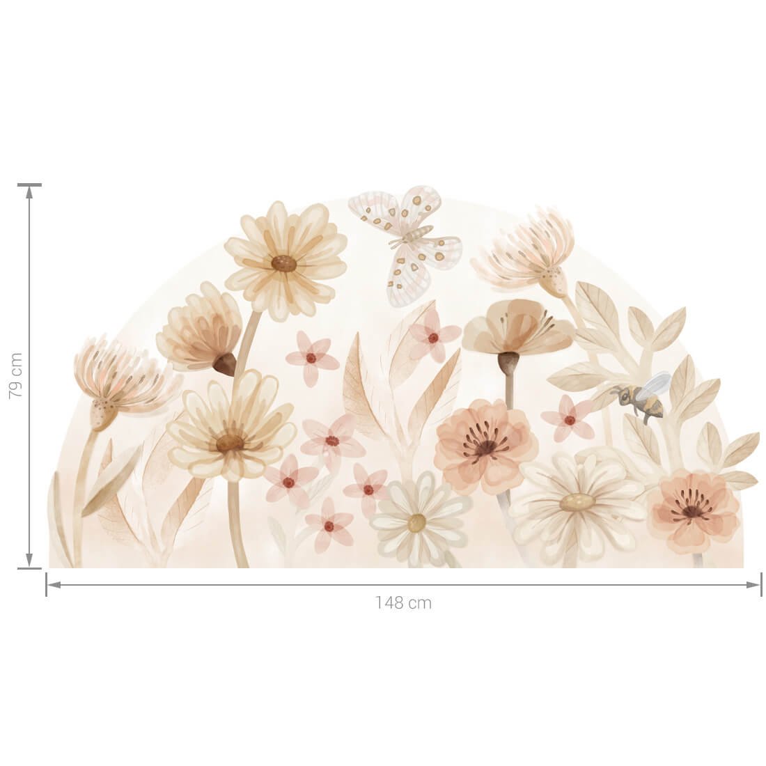 Pastel meadow Wandsticker