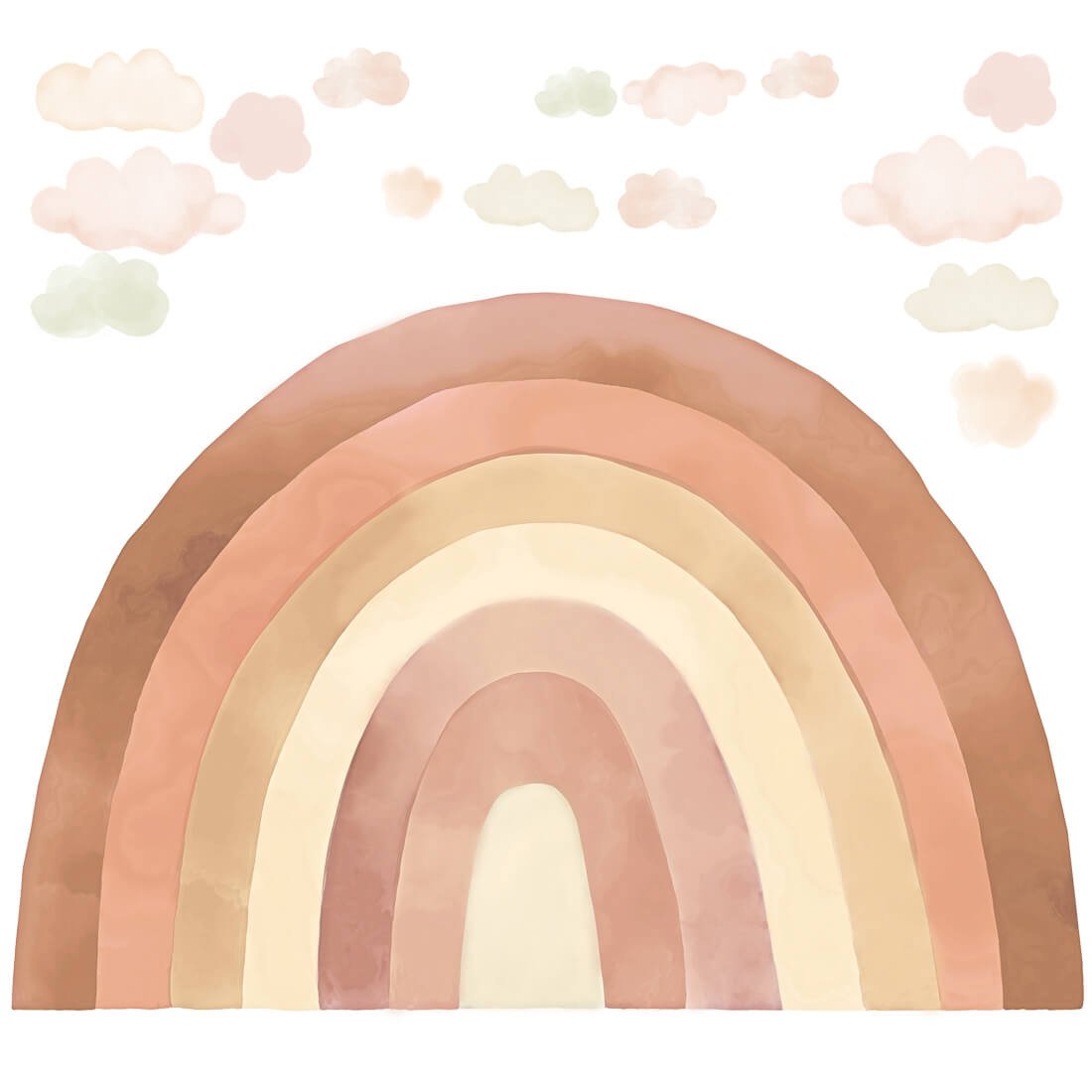 Rainbow Beige Wandsticker