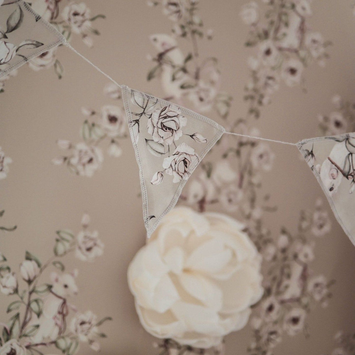 Guirlande "Souris Florales" Taupe