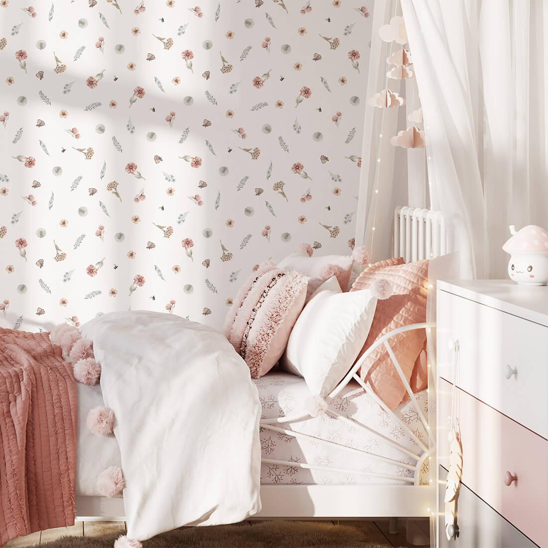 Fleurs sauvages - mini papier peint