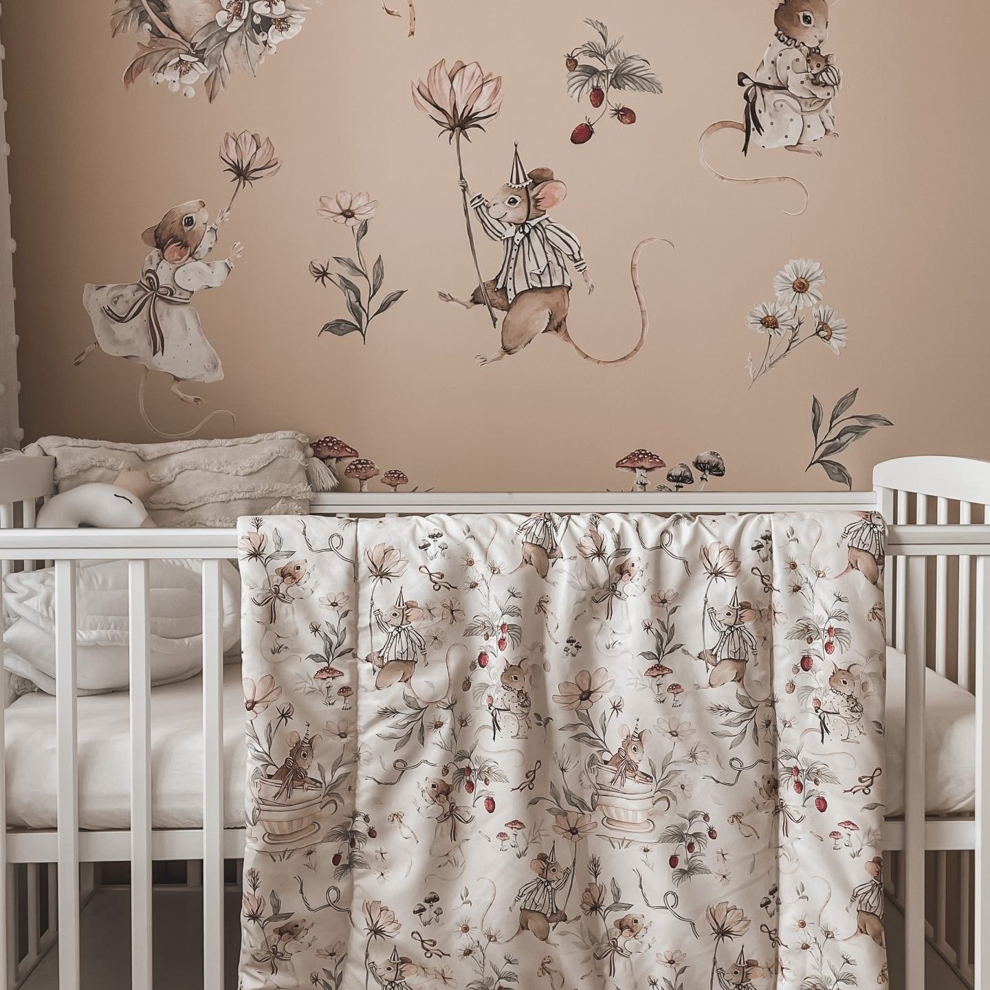 Cute Mice Wandsticker 100 x 100cm