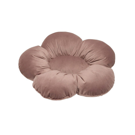 Large velvet flower cushion 'Flower' Coral
