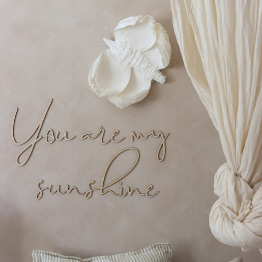 Houten Tekst 'You are my sunshine'