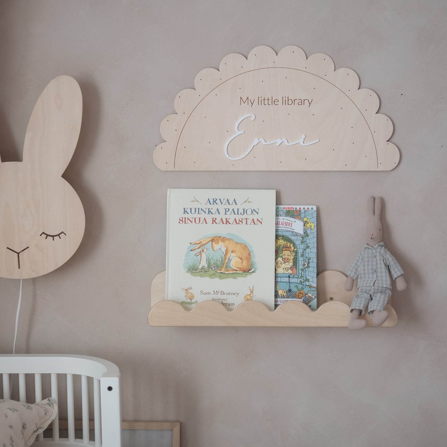 Panneau Bibliothèque / Coin jeux avec nom