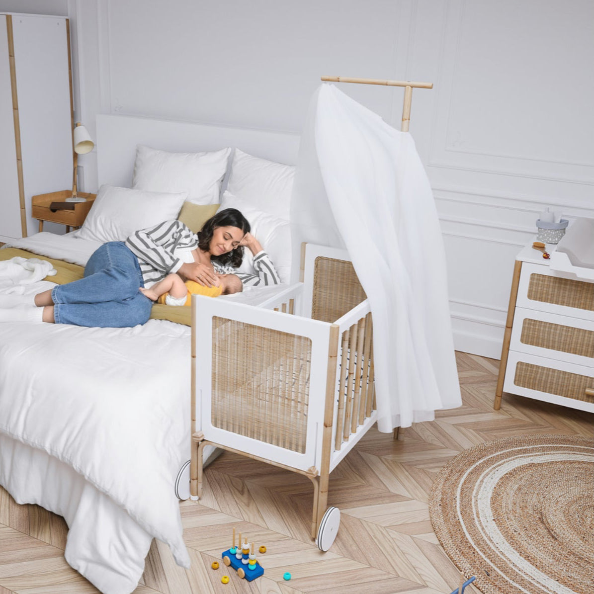 Oceania Co-Sleeper Wieg – Neige